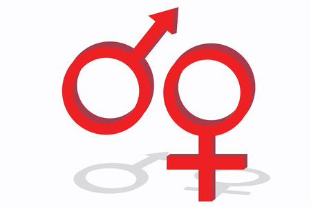 Sex symbols isolated on white backgroundのイラスト素材