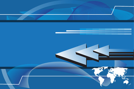 Map of the world on the blue abstract backgroundのイラスト素材