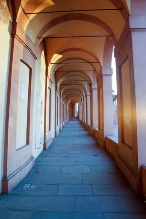 Archway to old sanctuary from Bolognaの写真素材