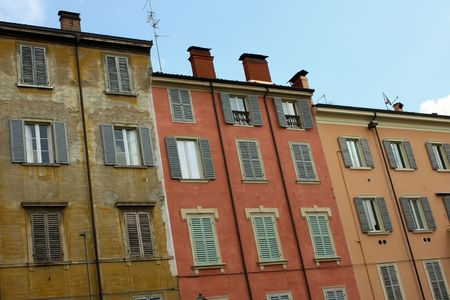 Modena 04.18.2010 - Colorful buildings of Modena