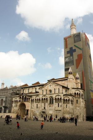 Modena 04.18.2010 - View of medieval chatedral from Modena