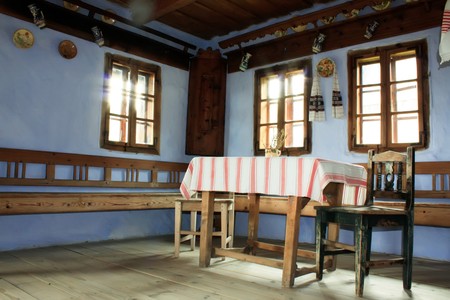 Cluj-Napoca 07.10.2010 Interior of Transylvanian preserved houseのeditorial素材
