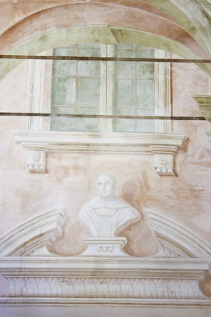 Bologna 09.04.2010 - Old fresco from San Michele in Bosco sanctuaryのeditorial素材