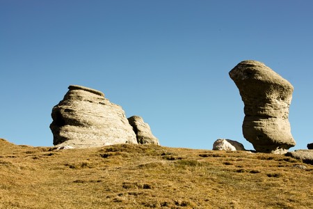 Stone formations, eroded by windの写真素材