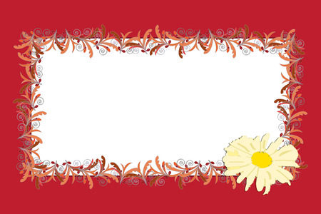 Graphic illustration with bloom flower and floral backgroundのイラスト素材