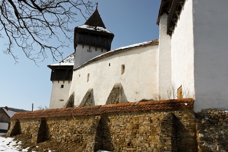 Viscri, Romania - March 05, 2011 - Fortified church from Viscri Village in Romaniaのeditorial素材