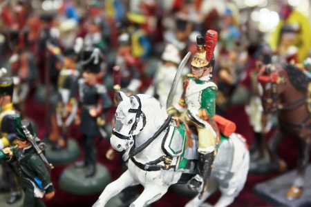 Cluj-NApoca, Romania - April 16, 2011 - Group of some tin toy soldier figuresのeditorial素材