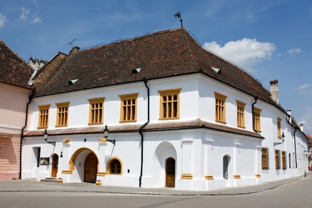 Medias, Romania - May 15, 2011 - Beautiful medieval preserved house from Mediasのeditorial素材