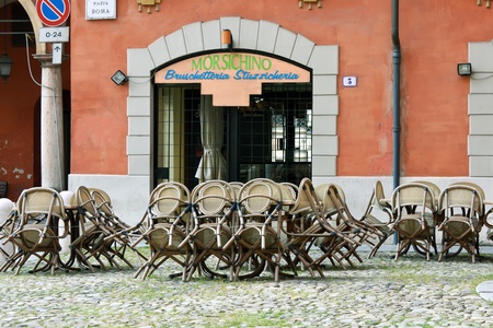 Modena, Italy - April 18, 2010 - Terrace in Modena, Italyのeditorial素材