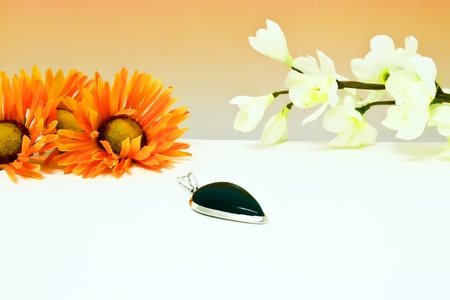 The beauty gem pendant and silver の写真素材