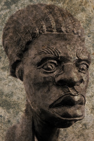 Black man over grunge backgroundの写真素材