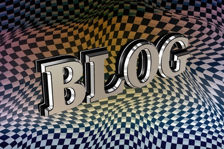 Metallic blog 3d text over carbon textureの写真素材