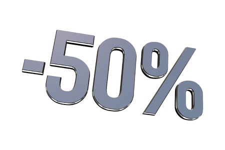 Percentage as symbol of shopping discounts up to 50の写真素材