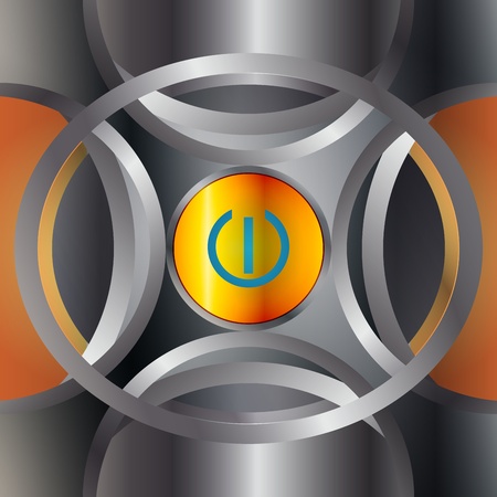 Graphic illustration of futuristic web buttonのイラスト素材