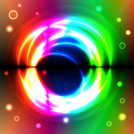 Graphic illustration of magic forms over spectral backgroundのイラスト素材