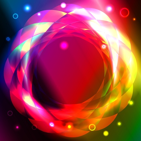 Graphic illustration of magic circles over spectral backgroundのイラスト素材