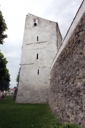 Ghimbav, Romania - 13.05.2012 - Fortified wall of Evangelical church from Ghimbavのeditorial素材
