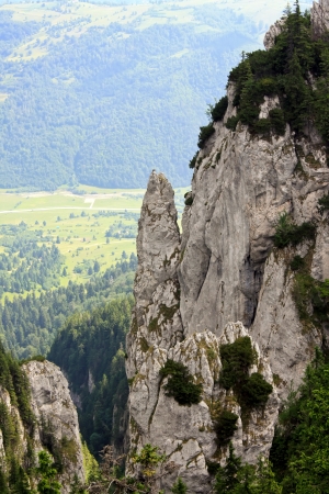 Rocky peak from Piatra Craiului mountains, Romaniaの写真素材