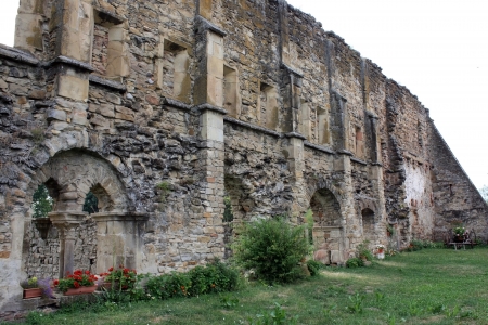 Carta, Romania - 21.07.2012 - Old ruins of Carta church from Transylvaniaのeditorial素材