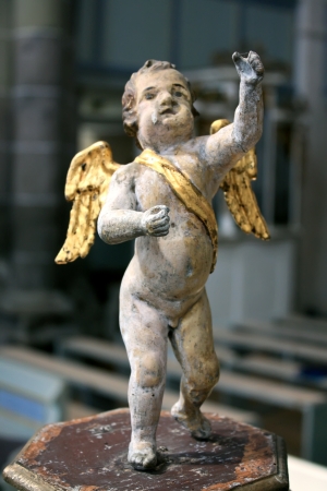 Traditional sculpture of angel in cistercian styleの写真素材