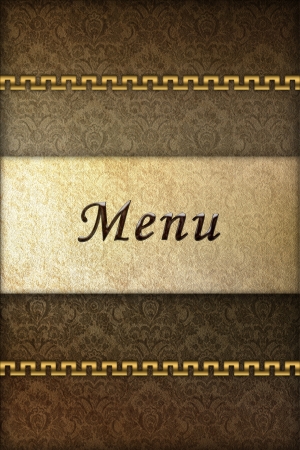Graphic illustration of menu cover for restaurantsの写真素材