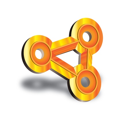 Graphic illustration of 3d metallic signのイラスト素材