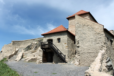 Rupea, Romania - 09 05 2014 - Internal yard of Rupea fortressのeditorial素材