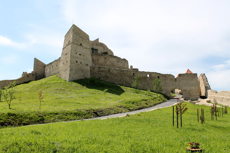 Rupea, Romania - 09 05 2014 - Defensive walls of Rupea fortressのeditorial素材
