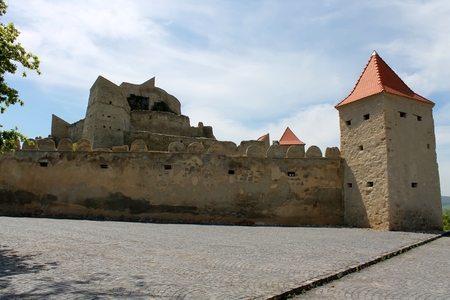 Rupea, Romania - 09 05 2014 - Ancient fortress of Rupea, Romaniaのeditorial素材
