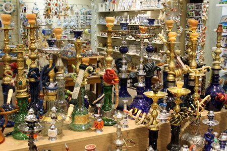 Bodrum, Turkey - 24 06 2014 - Traditional objects on market display
