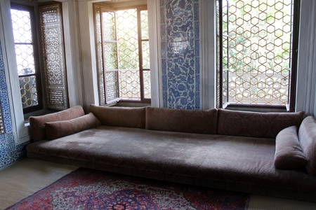 Istanbul, Turkey - 30 06 2014 - Reception room from Topkapi palaceのeditorial素材