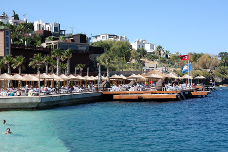 Yalikavak, Turkey - 23 06 2014 - Beautiful scene from Delta Beach Resortのeditorial素材