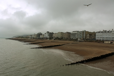 Stormy day in Eastbourne United Kingdomの写真素材
