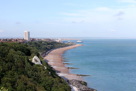 Long beach of Eastbourneの写真素材