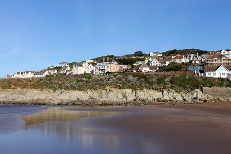 Woolacombe beach from North Devonの写真素材
