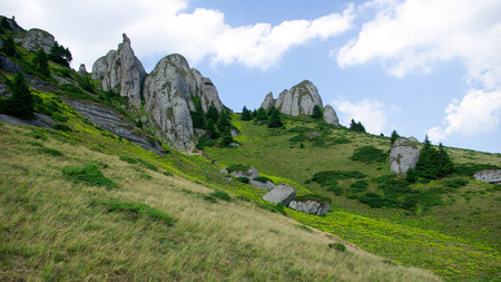 Alpine landscape in Ciucas mountains, Romania の写真素材