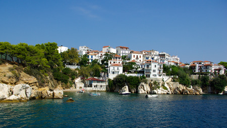 Skiathos town, Greece  Sporades islands の写真素材
