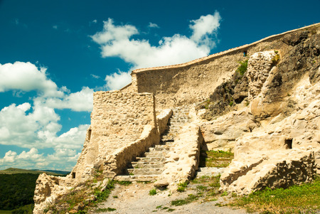 The famous medieval fortress citadel in Rupea, Brasov, Transylvania, Romaniaのeditorial素材