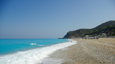 Kathisma beach in Lefkada Island, Ionion Sea, Greeceの写真素材