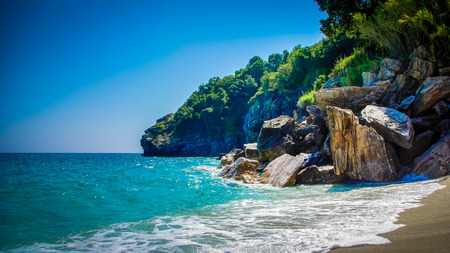 Hagia Saranta Beach, Pelion, Greece. One of the most beautiful beaches of Pelio, Pilioの写真素材