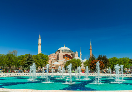 Hagia Sophia mosque in Sultanahmet Square Istanbul Turkey. Aya Sophia Camiiのeditorial素材