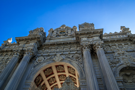 Dolmabahce Palace Istanbul Turkey. ISTANBUL TURKEY APRIL 12: Dolmabahce Palace on april 12 2015 in Istanbul Turkey.のeditorial素材
