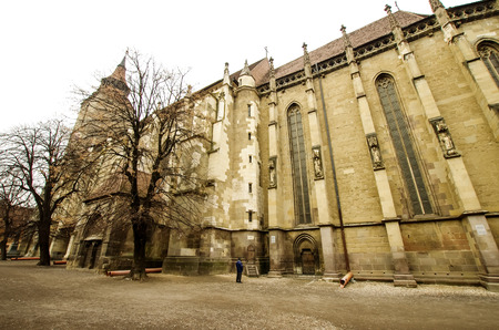 Black Church in Brasov, Romania. Black Church is a famous medieval church in Transylvania.の写真素材