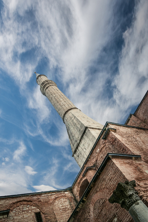 Hagia Sophia museum, Istanbul, Turkey. Aya Sofia mosque exterior in Istanbul, Turkey.のeditorial素材