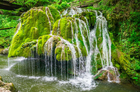 Bigar waterfall on Minis River, Romania. One of the most beautiful waterfalls in the world.の写真素材