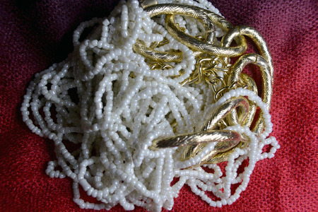 Necklace made of small sand bead