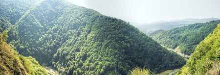 View over carpathians from Transalpina Roadの写真素材