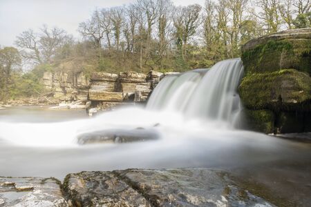 Richmond Waterfall on Swale river, UK, during spring time