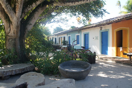The colorful facades of the houses around the famous square calledの写真素材