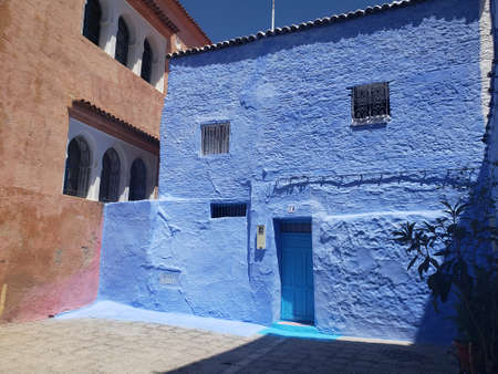 Blue city of Chefchaouen, Morocco, Africa. Blue city in Morocco.の写真素材